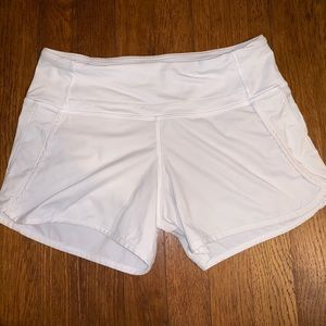 Lululemon White Speed Up Short